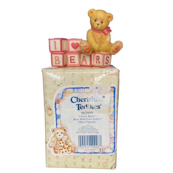 Cherished Teddies Enesco  I Love Bears 902950 Mini Bear Figure NEW NIB 1996 - Picture 2 of 9